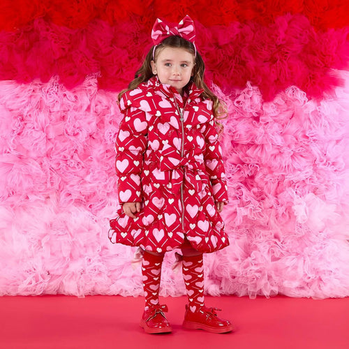 W251202 Lauren heart bow print jacket