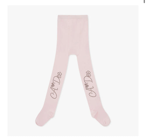 W252913 Lumi diamanté pink Adee logo tights