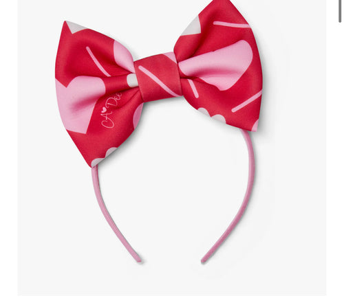 W251906 lane heart print bow hairband