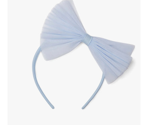 W253928 Lennon blue tulle bow