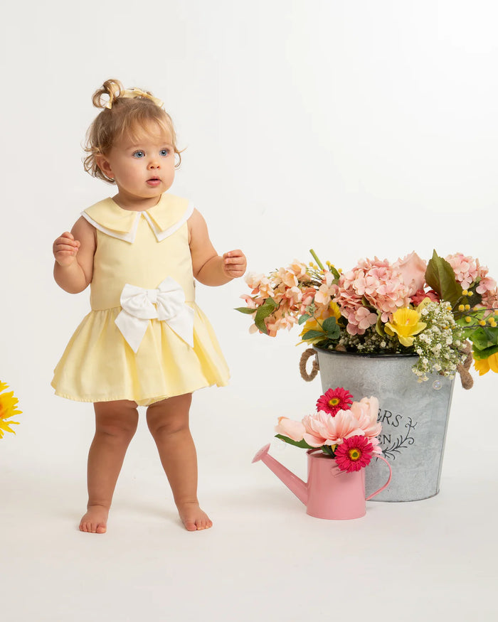 Caramelo kids Baby girl Lemon cotton dress