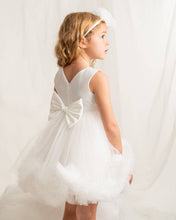 Load image into Gallery viewer, Girls Ivory ruffle tulle party dress and hairband