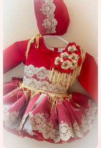 Ela AW25 Red& gold Christmas 3 piece set