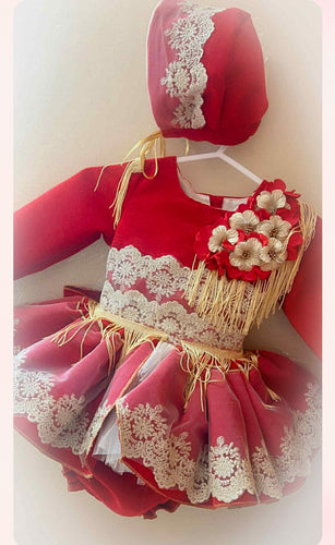 Ela AW25 Red& gold Christmas 3 piece set