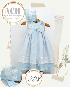 258 Baby Spanish gown & bonnet