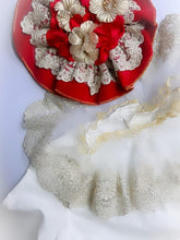 Load image into Gallery viewer, Ela confection Red&amp;Gold skirt set with hairpiece