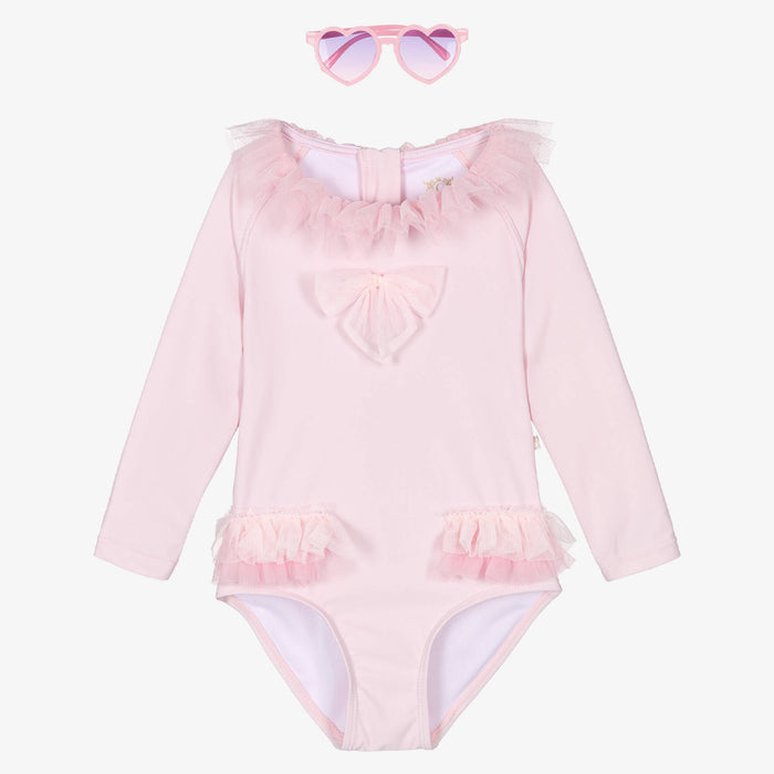 Caramelo SS26 Long sleeve tulle swimsuit