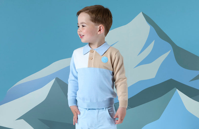 MS25413  sky blue knitted polo