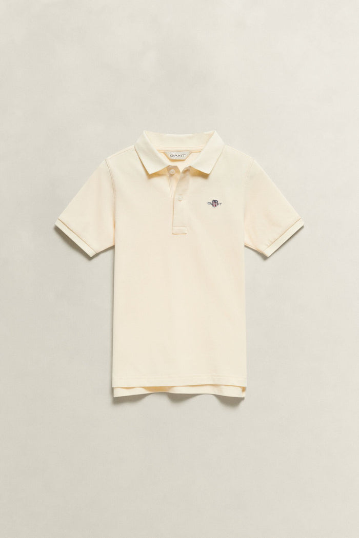 Boys Cream Gant polo Tshirt