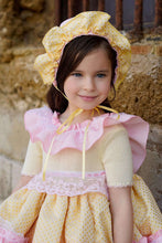 Load image into Gallery viewer, Ela Easter dress 3pieve set (dress, knickers &amp; bonnet/bow/ approx 6 week wait