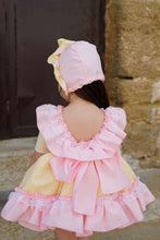 Load image into Gallery viewer, Ela Easter dress 3pieve set (dress, knickers &amp; bonnet/bow/ approx 6 week wait