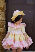 Load image into Gallery viewer, Ela Easter dress 3pieve set (dress, knickers &amp; bonnet/bow/ approx 6 week wait