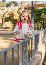 Load image into Gallery viewer, 7613 Red/Cream tweed Naxos baby dress