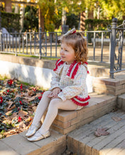 Load image into Gallery viewer, 7613 Red/Cream tweed Naxos baby dress