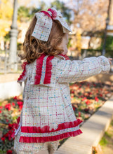 Load image into Gallery viewer, 7613 Red/Cream tweed Naxos baby dress