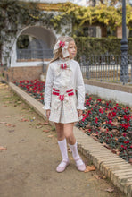 Load image into Gallery viewer, 7666,7646,7675 cream/ red 3  piece Naxos suit