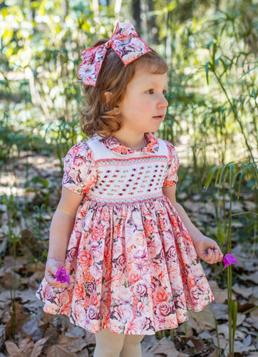 7625 Naxos floral smock dress