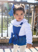 Load image into Gallery viewer, 7606 Royal blue romper&amp; blouse set