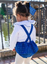 Load image into Gallery viewer, 7606 Royal blue romper&amp; blouse set