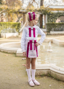 7660&7641 Girls skirt & blouse set