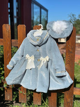 Load image into Gallery viewer, Sonata blue fur coat ( hat sold separately)