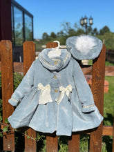 Load image into Gallery viewer, Sonata blue fur coat ( hat sold separately)