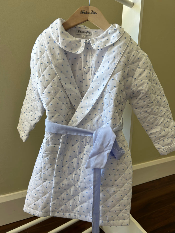 boys Swiss dot pjs with quilted night