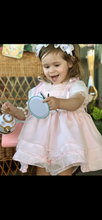 Load image into Gallery viewer, SS25 pink organza smock dress