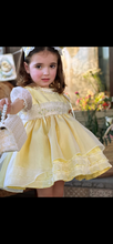 Load image into Gallery viewer, SS25 Lemon Organza &amp;smock dress (hairband sold separately)