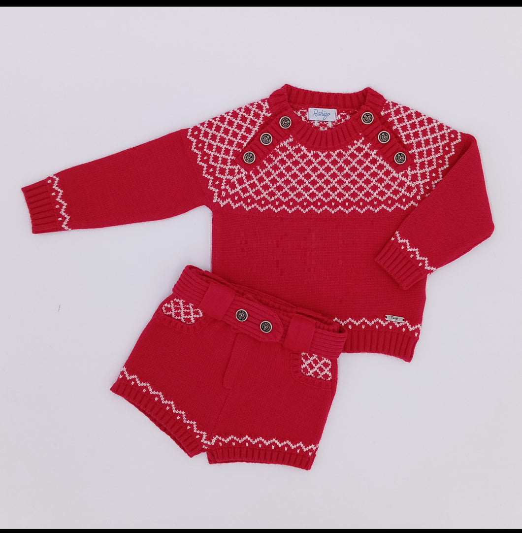 Boys Red Rahigo 2piece  with socks