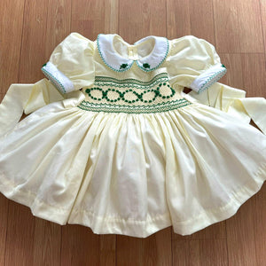 Cream with Green ( in stock)