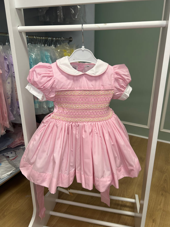 Pink Pearl smock dress ( short fitting - size up!)