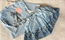 Load image into Gallery viewer, Baby blue Paris skirt &amp; top set