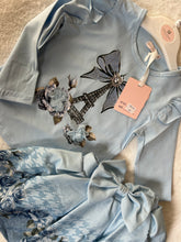 Load image into Gallery viewer, Baby blue Paris skirt &amp; top set