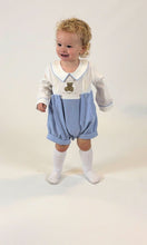 Load image into Gallery viewer, Beau kid boys blue teddy Romper, jacket &amp; hat (2 week wait