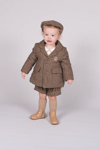 Boys Tweed Romper, coat & hat set - 2 week wait