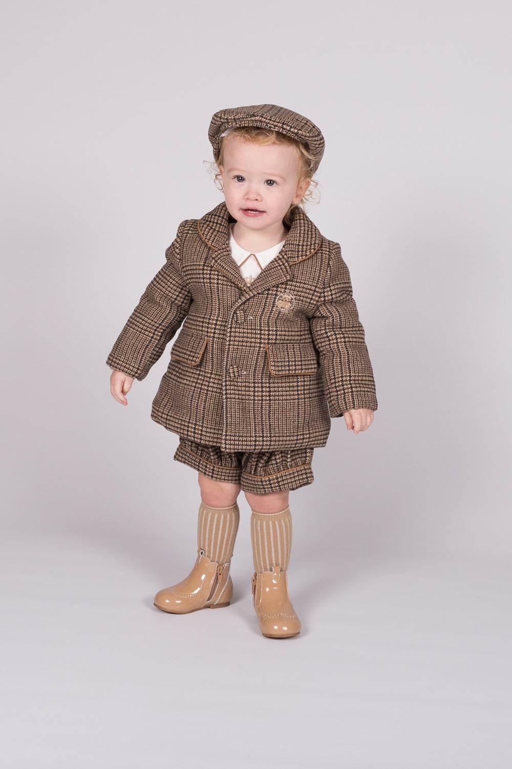Boys Tweed Romper, coat & hat set - 2 week wait