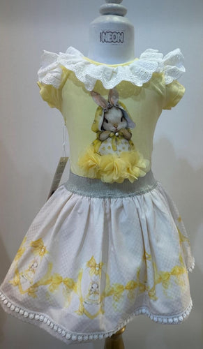 Lemon little bunny skirt set