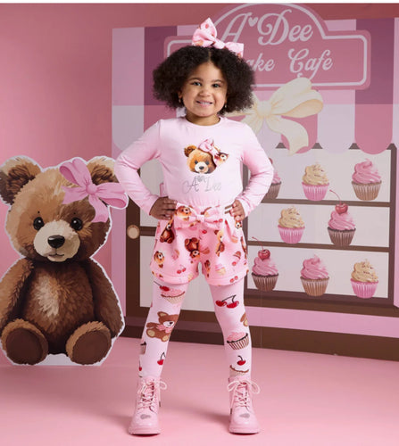 Adee Pink teddy short & top set