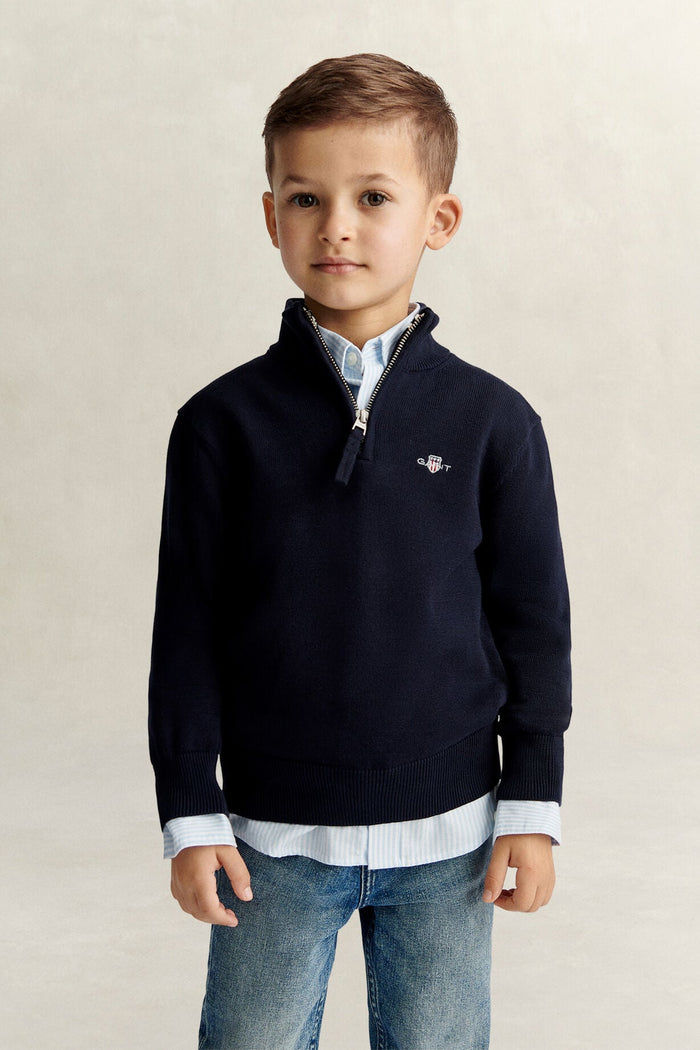 Navy gant boys half zip