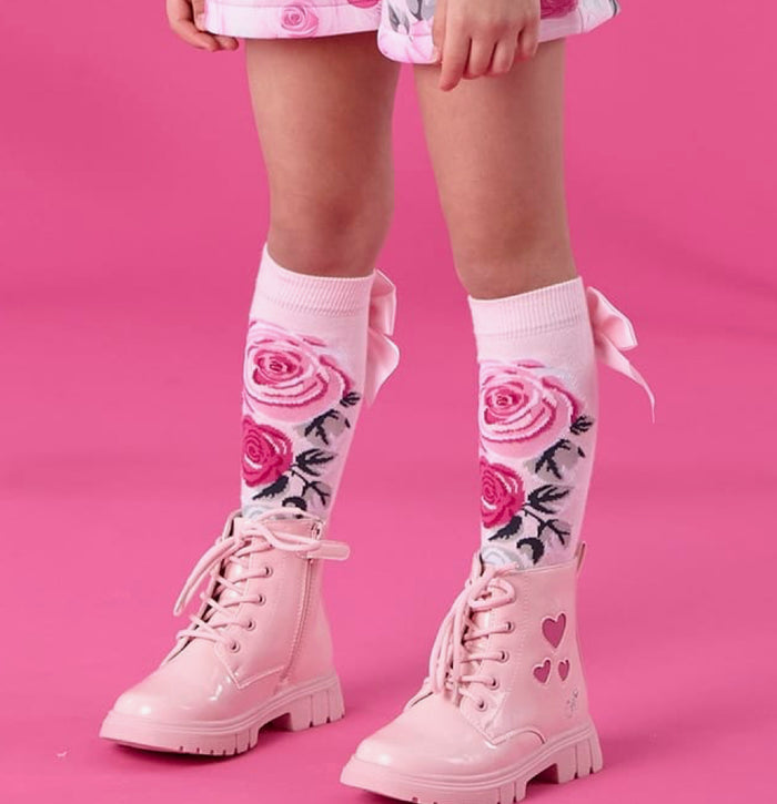 W261905 Alessandra rose print knee sock