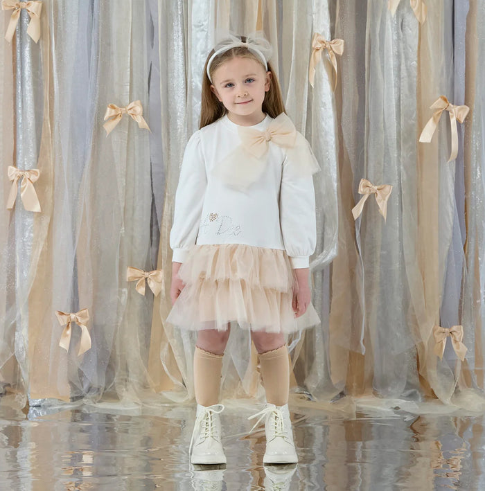 W262711 brandy tulle bow dress