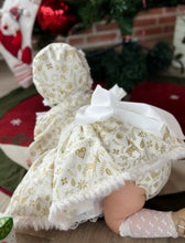 Load image into Gallery viewer, Girls Gold &amp;cream dress (bonnet sold separately)