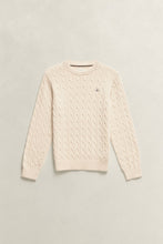 Load image into Gallery viewer, Infant Boys Cream Gant cable knit jumper