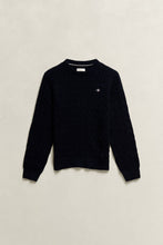 Load image into Gallery viewer, Boys Gant AW26 navy cable knit jumper