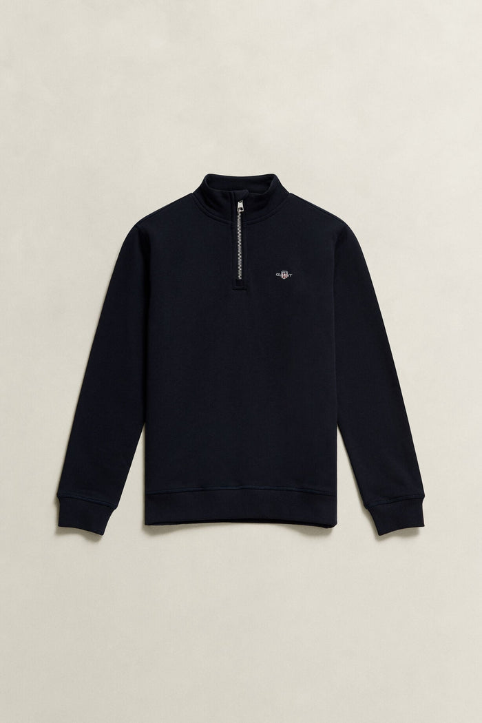 Boys Navy Gant AW26 half zip sweatshirt