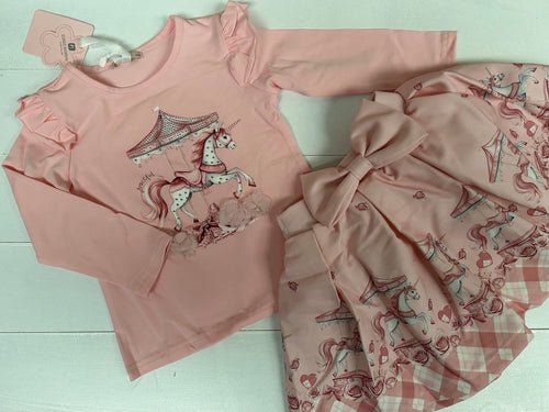 Pink Carasol skirt & top set