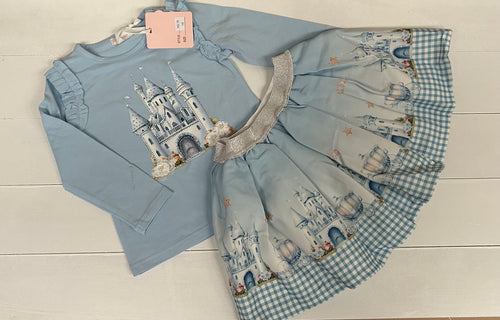 Blue Castle skirt & top set