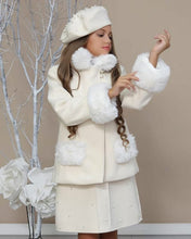 Load image into Gallery viewer, Cream coat, dress &amp; hat