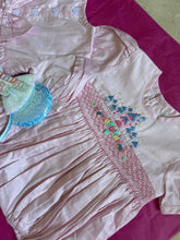 Load image into Gallery viewer, Castle hand embroidery bubble Romper